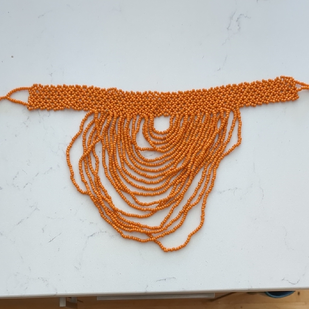 Orange Beaded Necklace